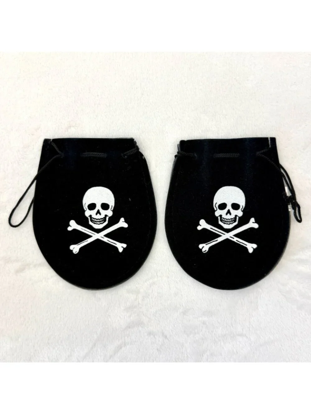 Two Pirate Jolly Roger Treasure Pouches & 1 Coin Lot